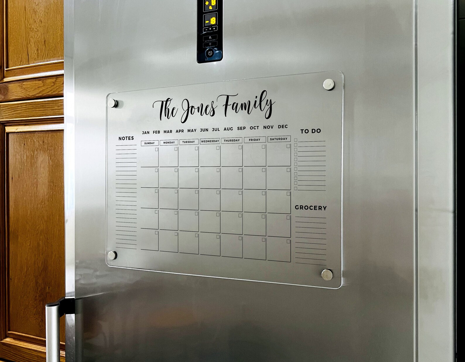 Magnetic Monthly Acrylic Calendar, 2023 Planner, Dry Erase Calendar, Personalized Acrylic Calenda... | Etsy (US)