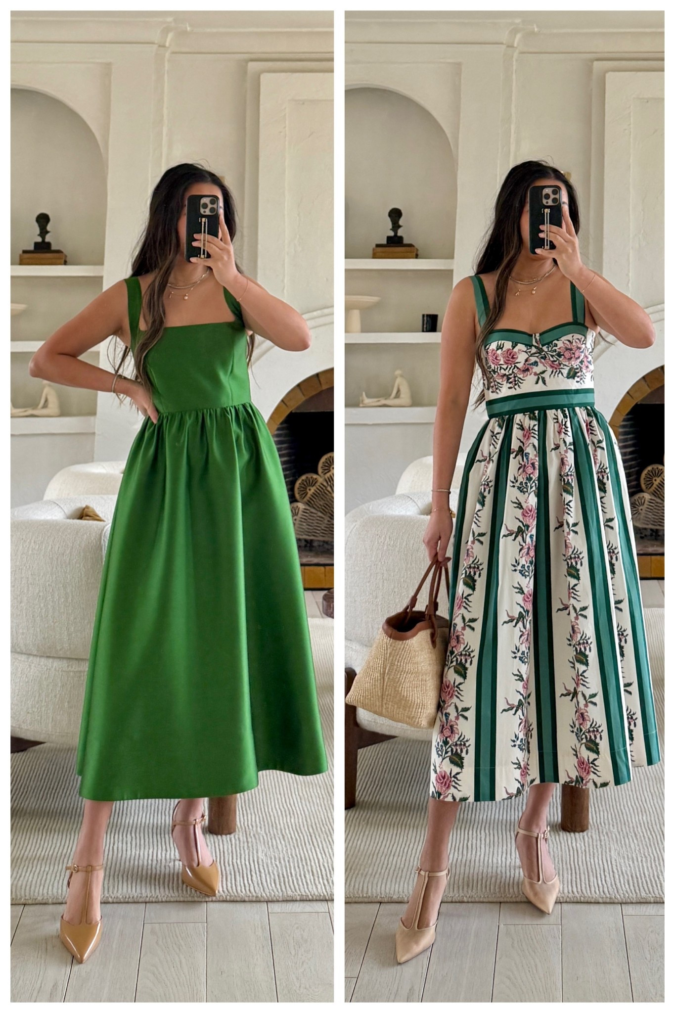 Spring summer favorites! These two dresses are so gorgeous! 

For size reference, I’m 5 ft 115 pounds and wearing a size XS in the green dress and size 2 in the floral dress. Both dresses I had shorten by a few inches to fit my petite frame.

@Tuckernuck 
#tuckernuckpartner
@shop.ltk #liketkit