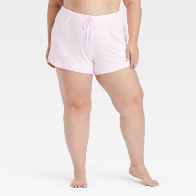 Women's Cloud Knit Pajama Shorts - Auden™ Pink 1X | Target