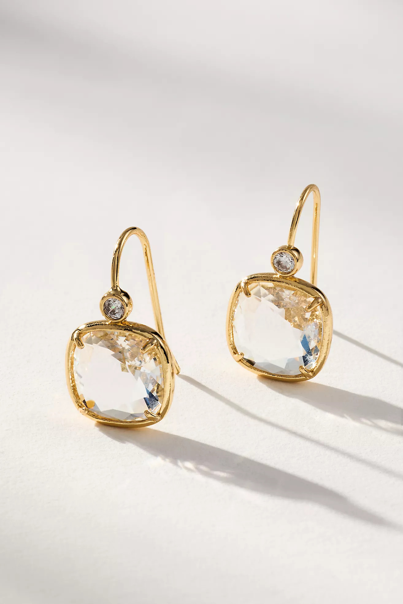 Faceted Stone Drop Earrings | Anthropologie (US)