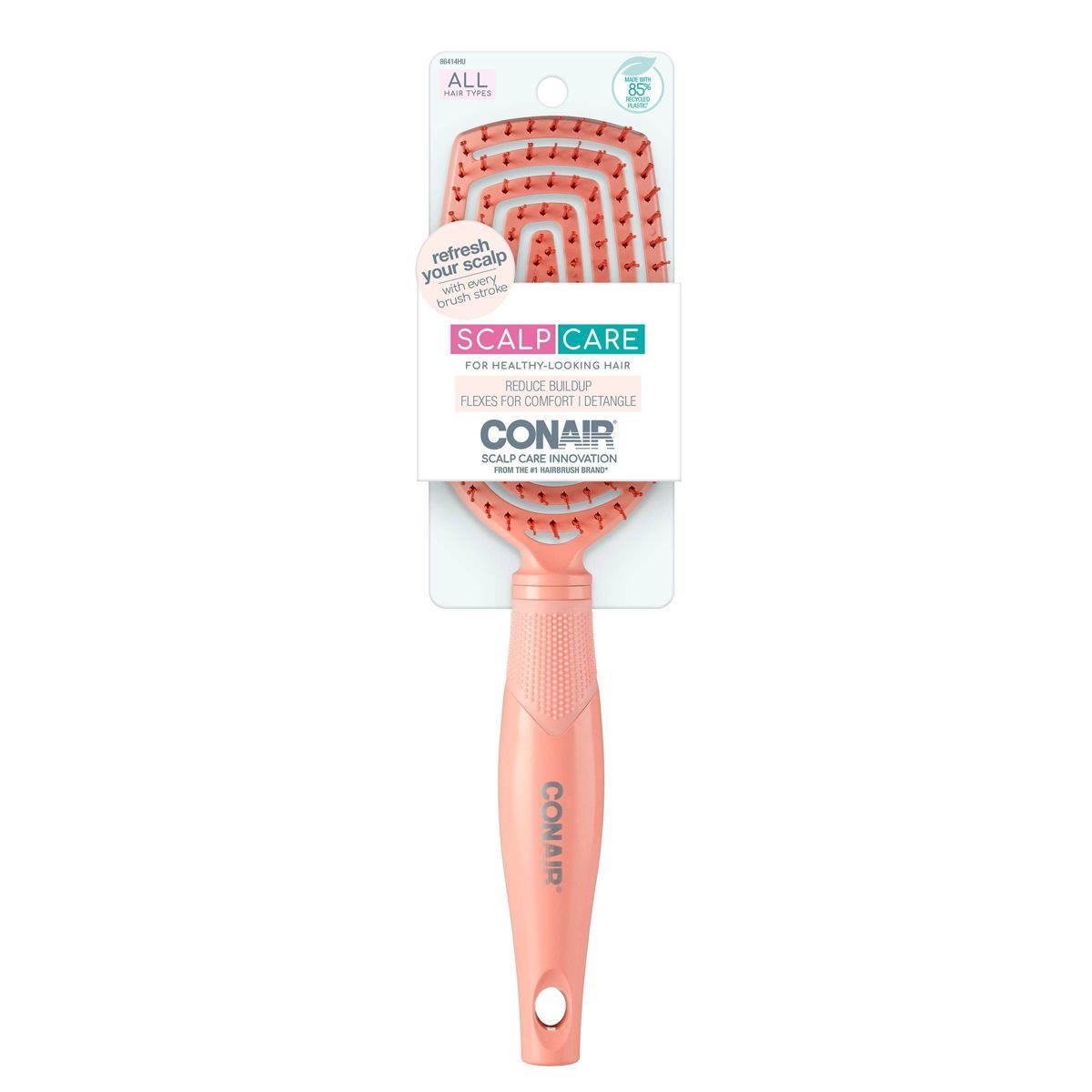 Conair Scalp Care Flexi Head Cushion Hair Brush - All Hair - Peach | Target