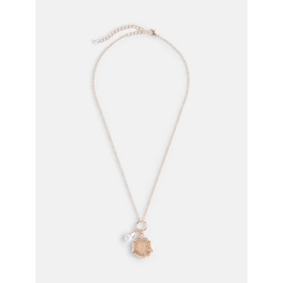 Scenario Women's Gold Tone Charm Necklace | Walmart (US)