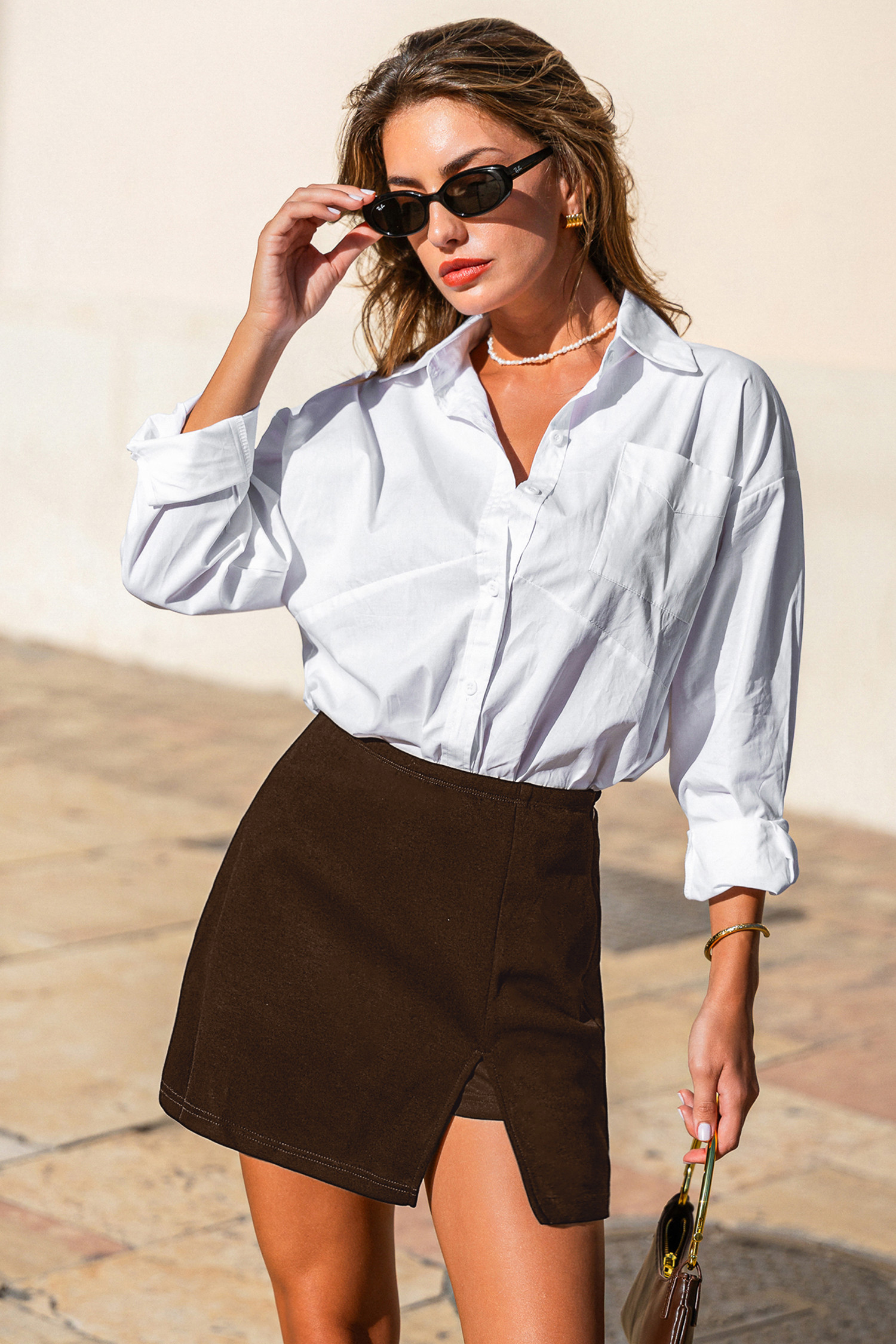 Toasted Caramel Brown Mini Skort | Cupshe US