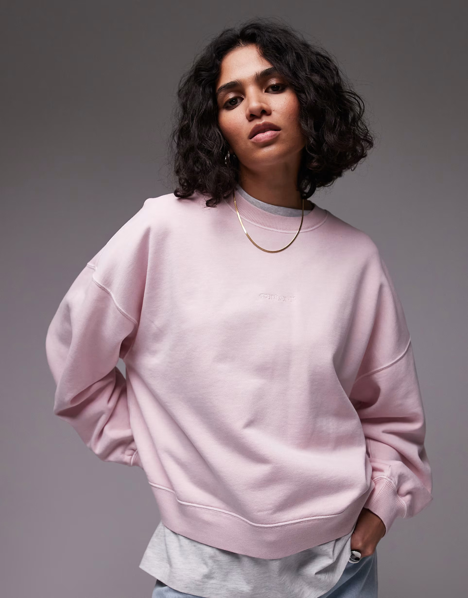 Carhartt WIP - Benton - Sweatshirt in roze | ASOS (Global)