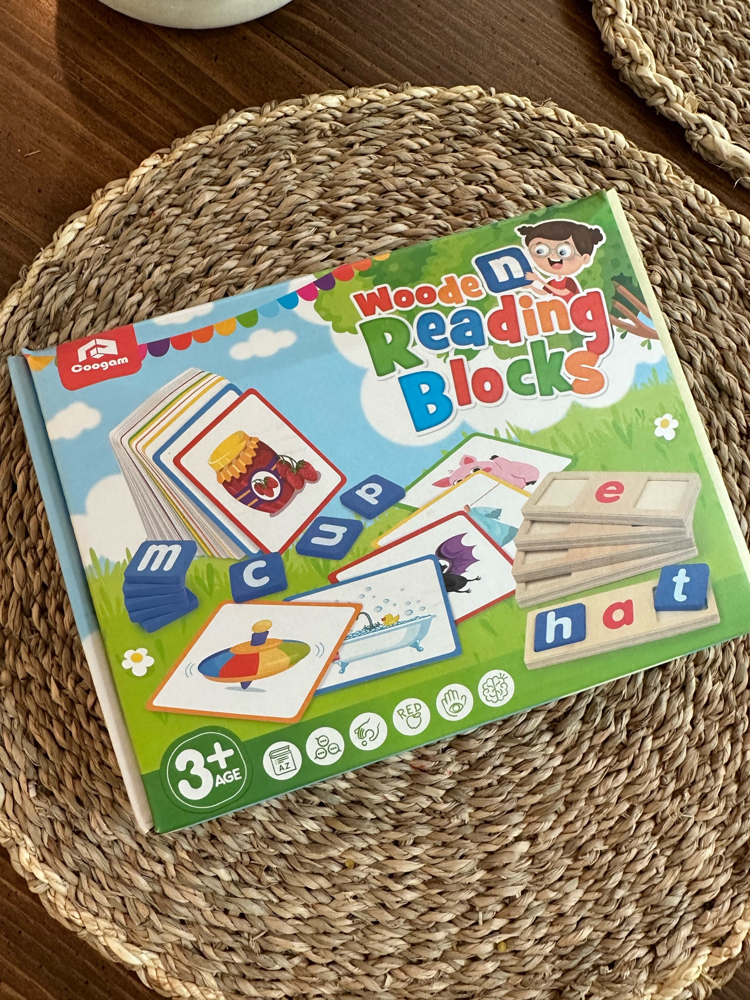 Wooden reading blocks
