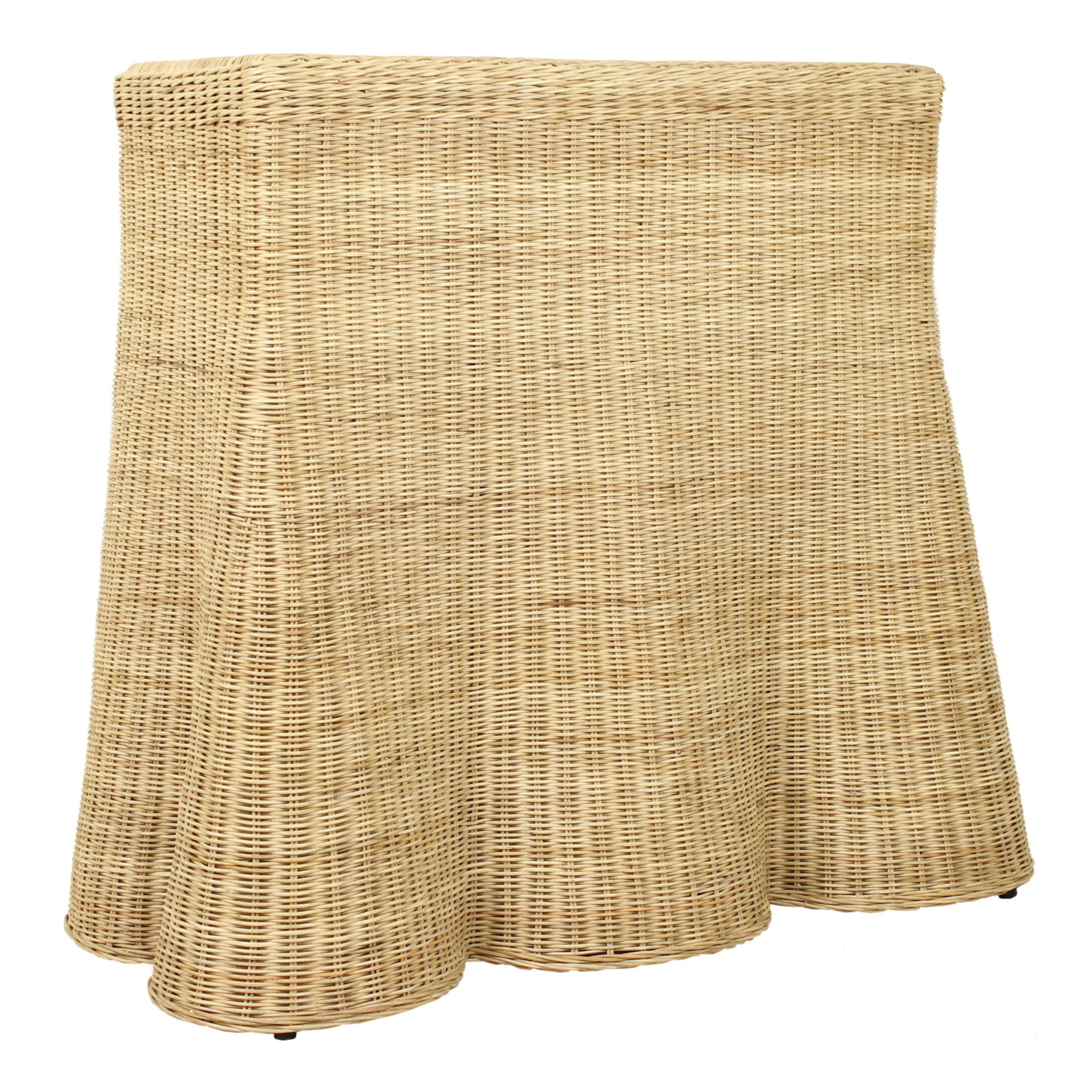 Manado Natural Rattan Scalloped Base Console Table | World Market