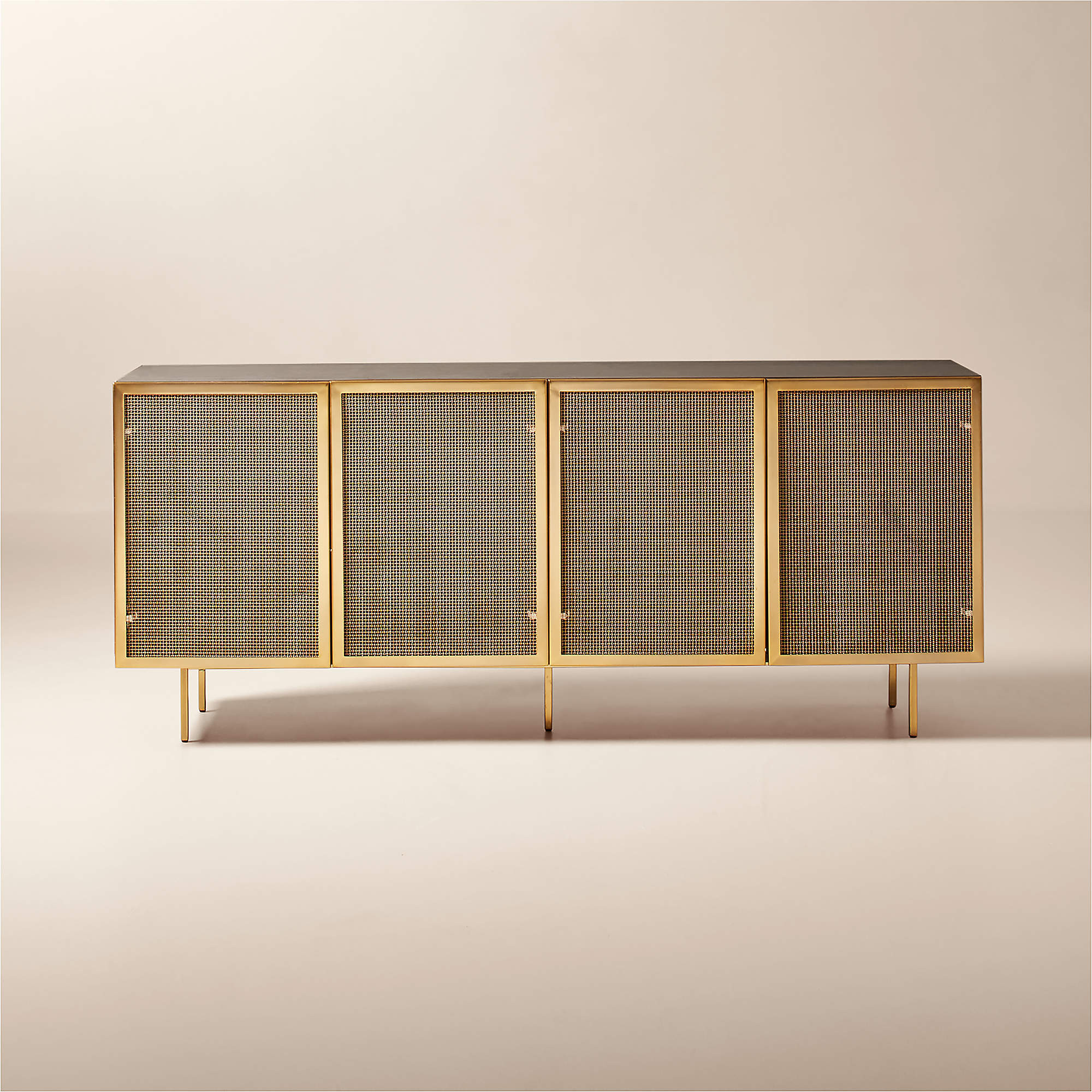 Trace 71" Brass Wire Mesh Credenza + Reviews | CB2 | CB2