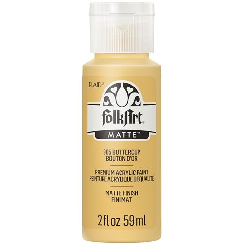 FolkArt Acrylic Paint in Assorted Colors (2 oz), 905, Buttercup | Amazon (US)