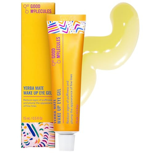 Good Molecules Yerba Mate Wake Up Eye Gel - Hydrating Under Eye Gel Cream with Hyaluronic Acid and Caffeine - Target Dark Circles and Puffiness - Skin Care for Face | Amazon (US)