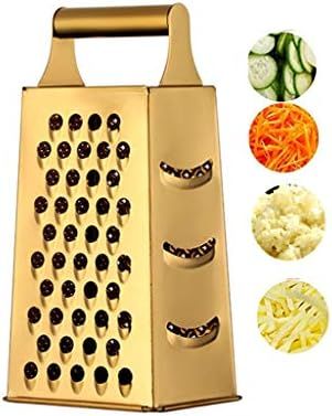 QIBO0RUN Cheese Grater Vegetable Slicer Stainless Steel with 4 Sides, 9.2 Inches Height Large Box... | Amazon (US)