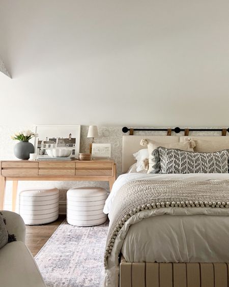 If you don’t have room for a regular bed and headboard, this wall-mounted headboard is a great option! 

Our attic has sloped ceilings so this was the only way to get a bed up here and it’s so cozy! 

Guest bedroom, loloi rug, wall-mounted headboard, upholstered headboard, Target bedroom furniture, ottomans 

#LTKFindsUnder100 #LTKStyleTip #LTKHome