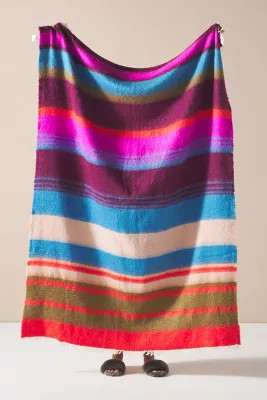 Bright Stripe Throw Blanket | Anthropologie (US)
