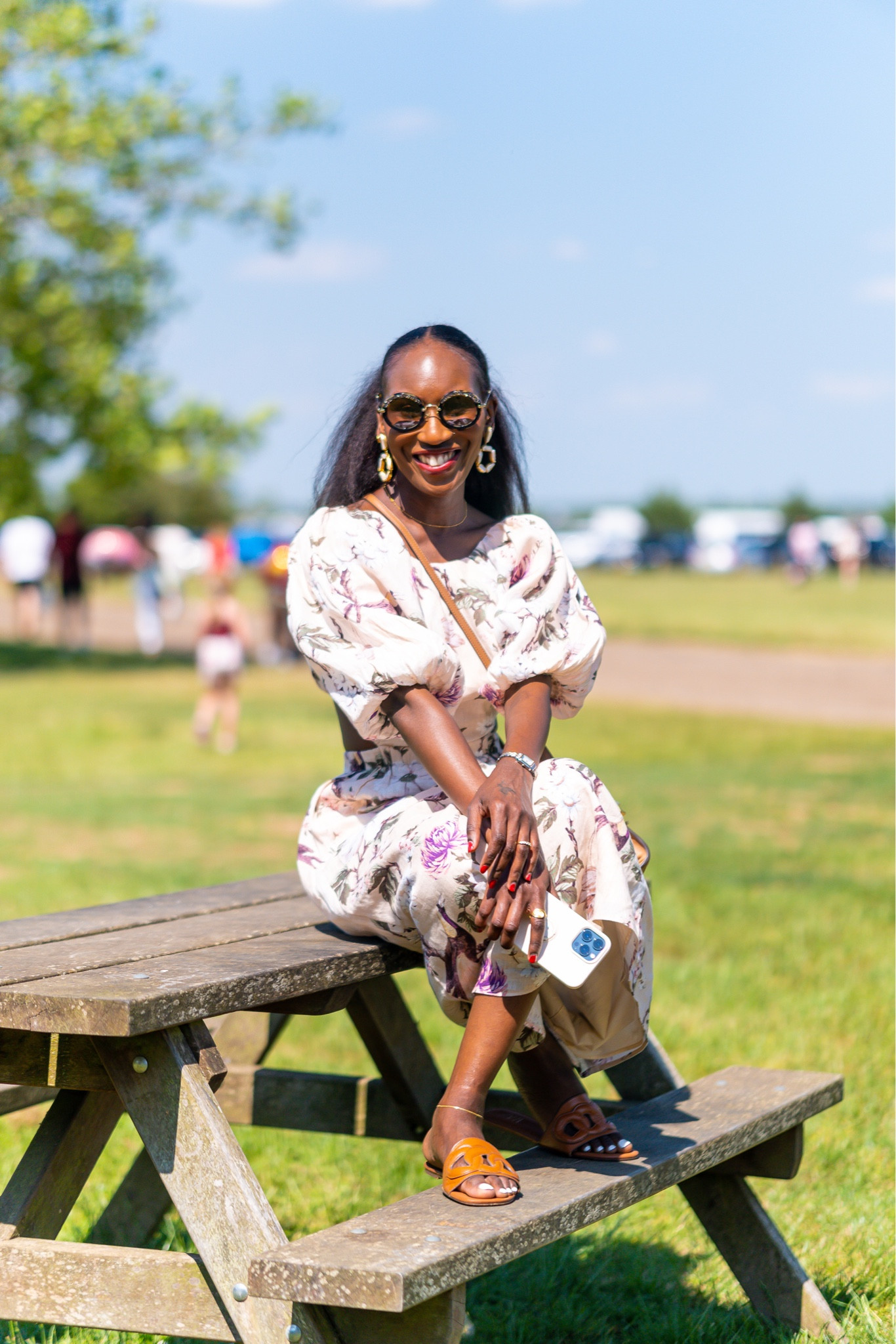 Summer dress, summer outfit, floral dress, puff sleeve dress, summer outfit, tan bag, cross body bag, wedding guest outfit, sandals, tan sandals, round sunglasses, diamond sunglasses, H&M, Tory Burch, Miu Miu, ASOS, Nobody’s Child

#LTKstyletip #LTKSeasonal #LTKeurope