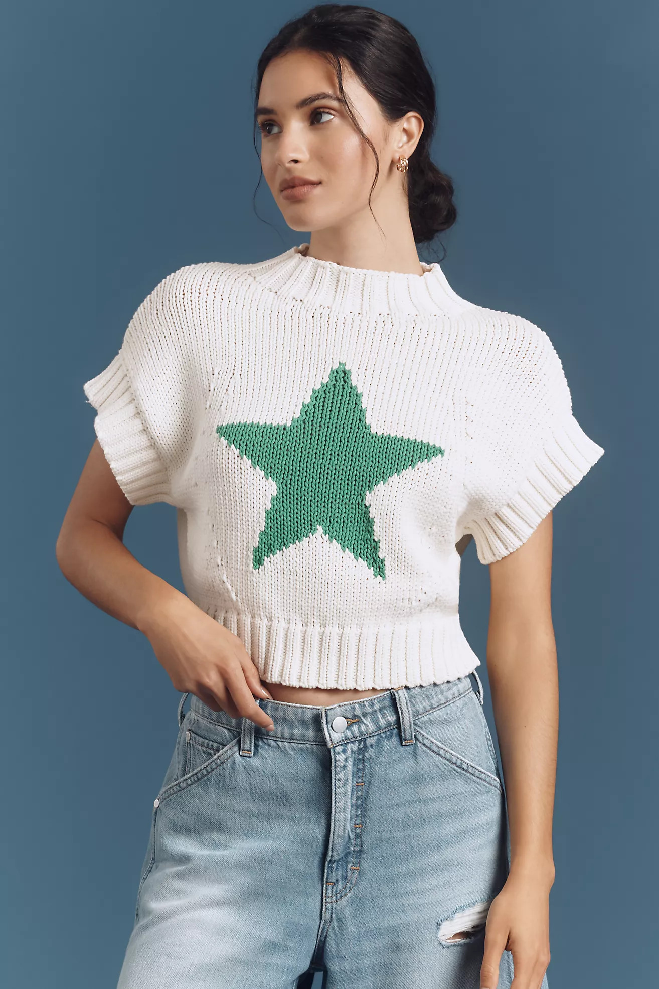 The Pippa Mock-Neck Sweater by Maeve: Extended Shoulder Edition | Anthropologie (US)