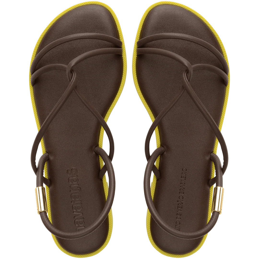 Havaianas Women's Una Manga Sandal| Dark Brown | Size 10 | Havaianas