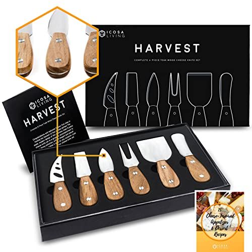HARVEST 6-Piece Cheese Knife Set (Gift-Ready) - Premium Stainless Steel Cheese Knives with Rivets... | Amazon (US)