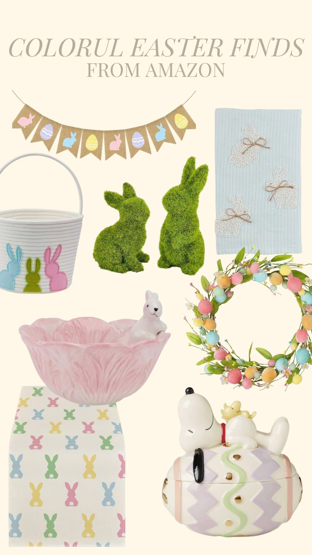 Colorful Easter decor 
Amazon Easter decor 
Amazon Easter finds

#LTKSeasonal #LTKSpringSale #LTKHome