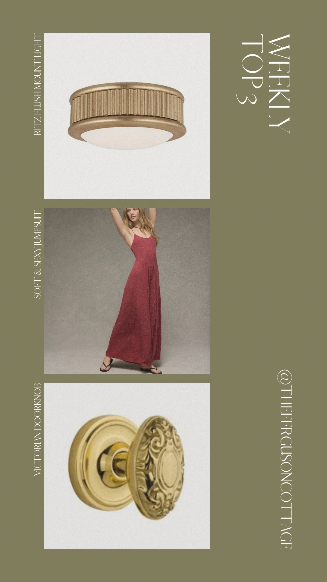 Yours (and mine!) favorite things this week! 

I’m using these lights in a current project and can’t wait to show them off.

This jumpsuit is one if the most comfortable pieces of clothing born - rubs true to size, I have a medium 

And 2 years later, I still love our door knobs

#LTKMidsize #LTKHome