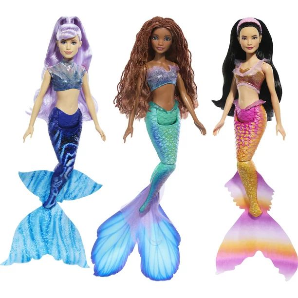 Disney The Little Mermaid Ariel and Sisters Doll Set with 3 Fashion Mermaid Dolls | Walmart (US)