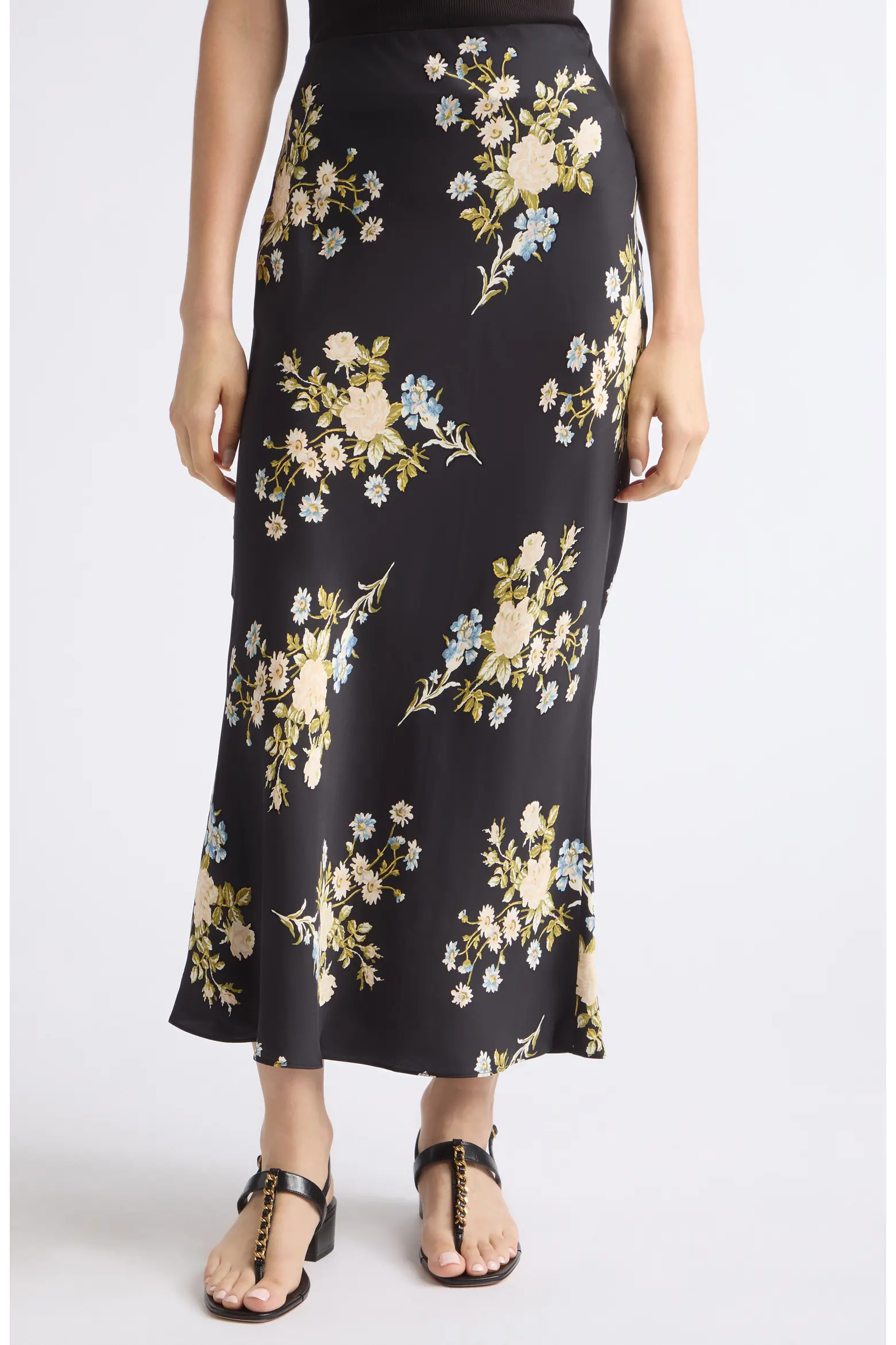 Veronica Beard Clover Floral Silk Blend Maxi Skirt (Women) | Nordstrom | Nordstrom