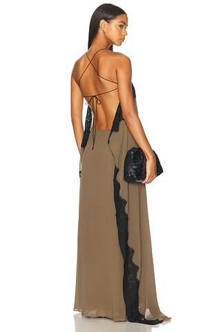 Verve Lace Floating Silk Dress | FWRD 