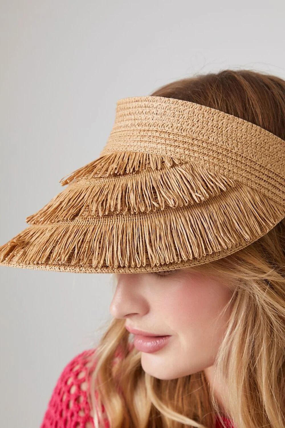 Fringe Straw Sun Visor | Forever 21 (US)