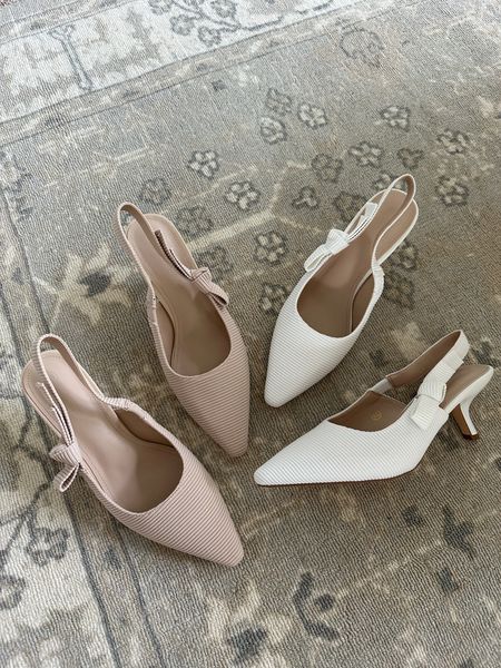 The best work wear sling back heels from Amazon! The low heel makes them super comfortable, I’m able to wear them all day! They run tts! Spring shoes // work wear heels // comfortable heels // spring dress heels 

#LTKstyletip #LTKshoecrush #LTKSeasonal