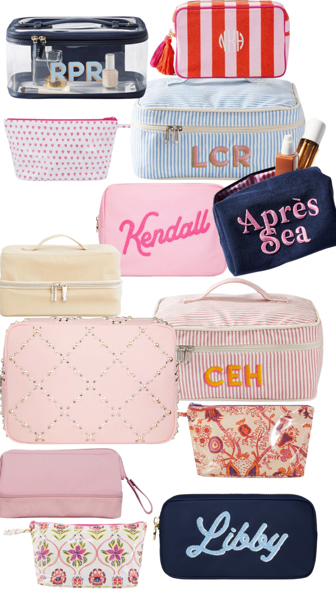 The best makeup bag & toiletry bags ever! My favorites! A lot of these are lined to where if makeup skills you can easily clean. Perfect for Mother’s Day gifts! Perfect gifts for any girls in your life! 

#LTKGiftGuide #LTKbeauty #LTKstyletip
