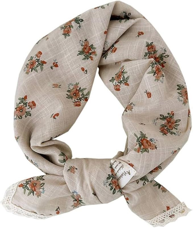 Soft Cotton Like Lace Bandana Headband, Head Wrap, Protective Coverage, Hair Neck Scarf for Women... | Amazon (US)