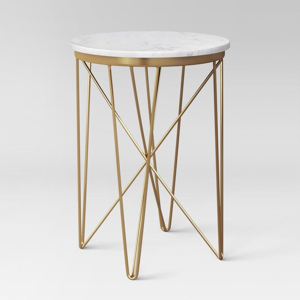 Marble Top Round Table Gold - Project 62 | Target