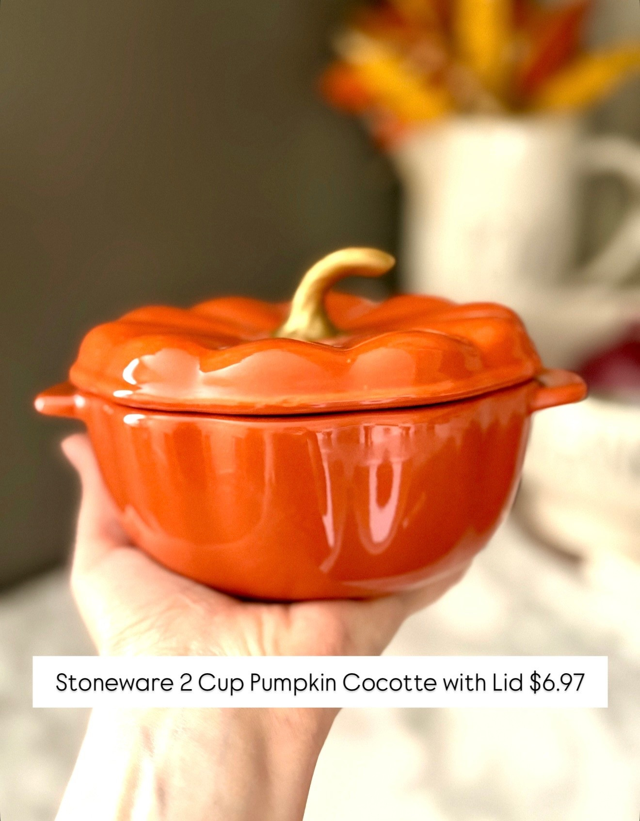 The Pioneer Woman Stoneware 2 Cup Pumpkin Cocotte with Lid, only $6.97, available in 3 colors. 
These are perfect for single servings of soup, dips, casseroles or desserts. 




Walmart fall home finds, thanksgiving tableware, pumpkin dish, pumpkin shaped Dutch oven, pumpkin soup tureen, pumpkin serving bowl, pumpkin Dutch oven 

#LTKSeasonal #LTKFindsUnder50 #LTKHome #LTKParties