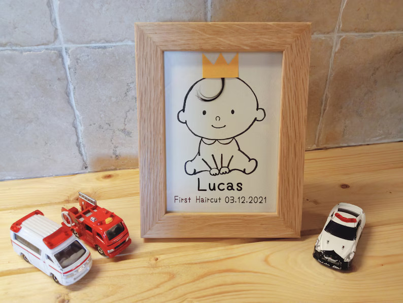 Custom Baby Gift, First Hair, Baby Room Decor, Toddler Room Decor, Keepsake, First Curl, Lock of ... | Etsy (US)