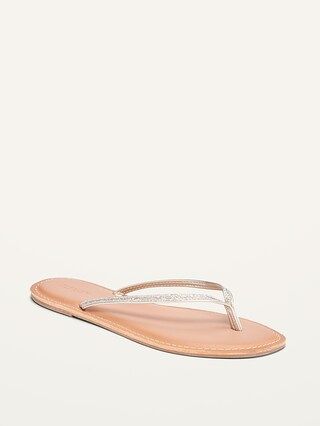Glittered Faux-Leather Capri Sandals for Women | Old Navy (US)