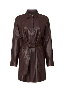 Faux Leather Shirtdress | Rent the Runway