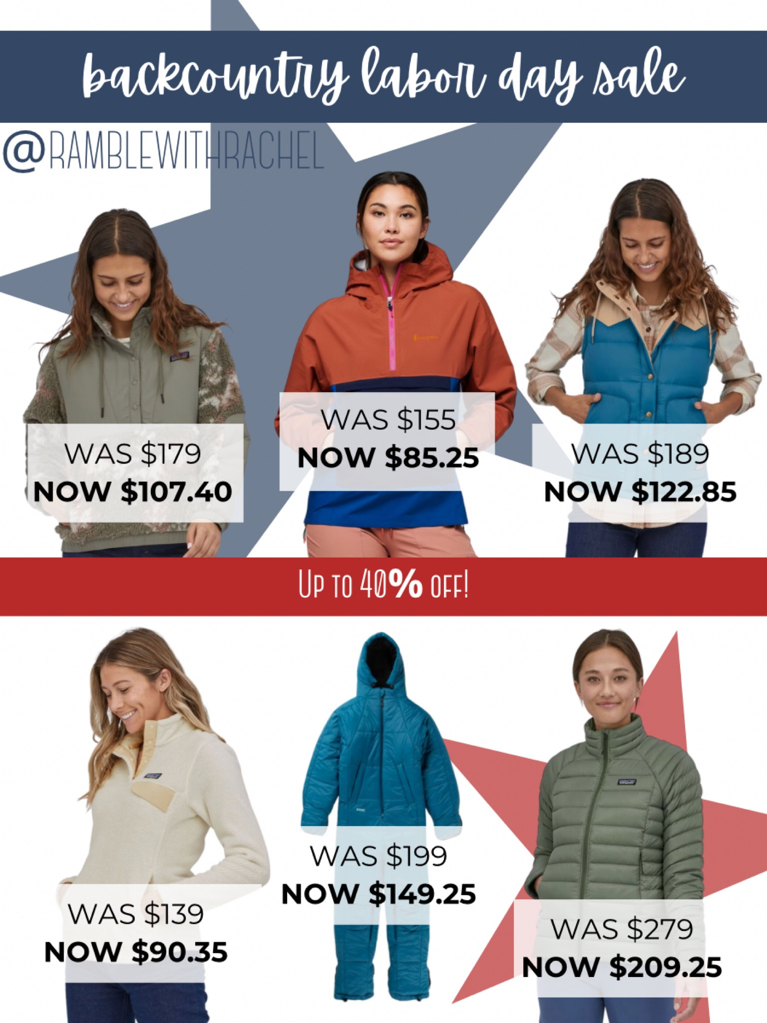 Backcountry Labor Day sale. Up to 40% off. Camping gear, Patagonia jackets, hiking outfits.

#LTKunder100 #LTKsalealert #LTKSale