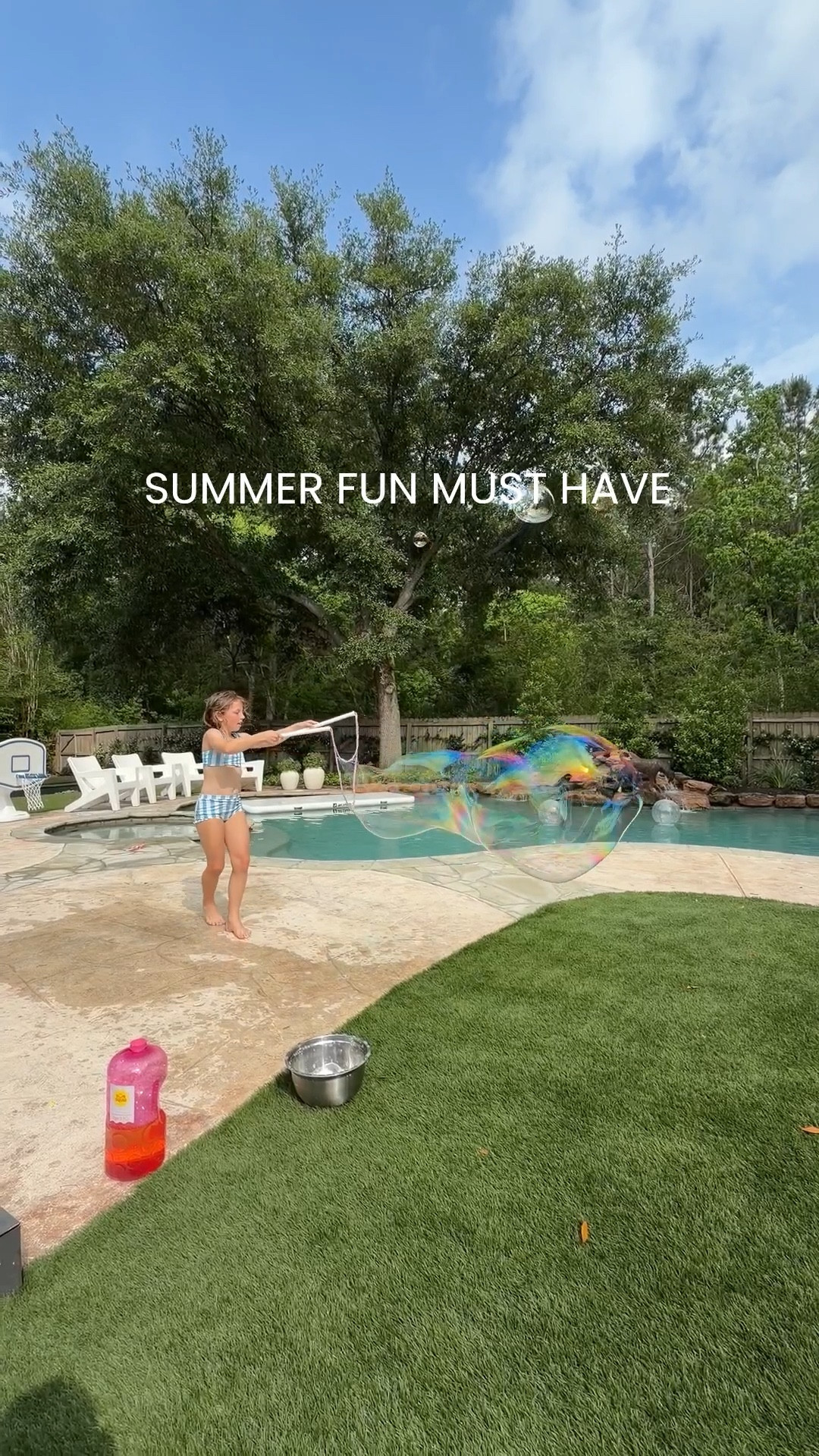 The kids got these giant bubble wands in the Easter baskets.  They’re so cool!  Easy to use & keeps them busy for hours.  Simply pour a little bubble solution into a bowl or bucket and dip the wand in it.  Wave the wands and make huge bubbles. 🫧 That’s it! 

#LTKKids