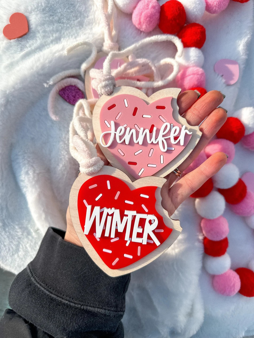 Heart Cookie Valentines Day Tags Heart Tag Valentines Tags Personalized Valentine's Basket Tag Va... | Etsy (US)