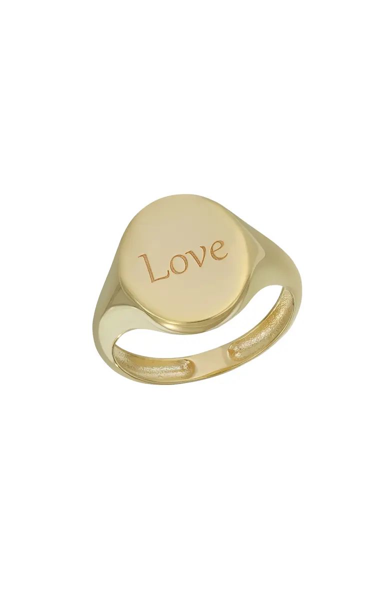 14K Gold Love Signet Ring | Nordstrom Rack
