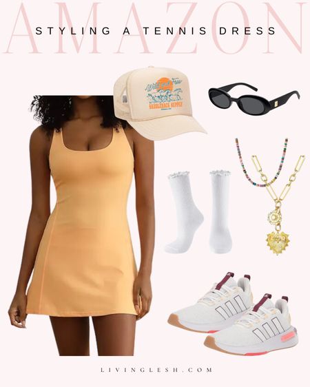 Amazon outfit | Amazon fashion | Tennis dress | Athleisure outfit | Workout outfit | Casual style | Summer outfit | Sneakers | Ruffle socks | Women's sunglasses | Trendy sunglasses | Trucker hat

#LTKShoeCrush #LTKFitness #LTKActive