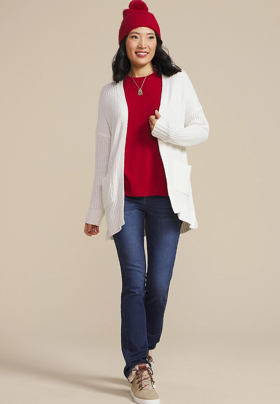 24/7 Ottoman Rib Long Sleeve Tee | Maurices