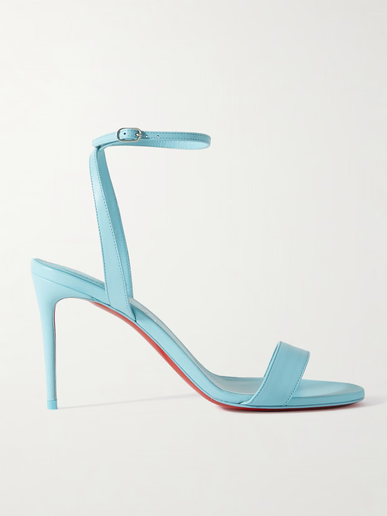 Christian Louboutin - Loubigirl 85 Leather Sandals - Blue | NET-A-PORTER (US)