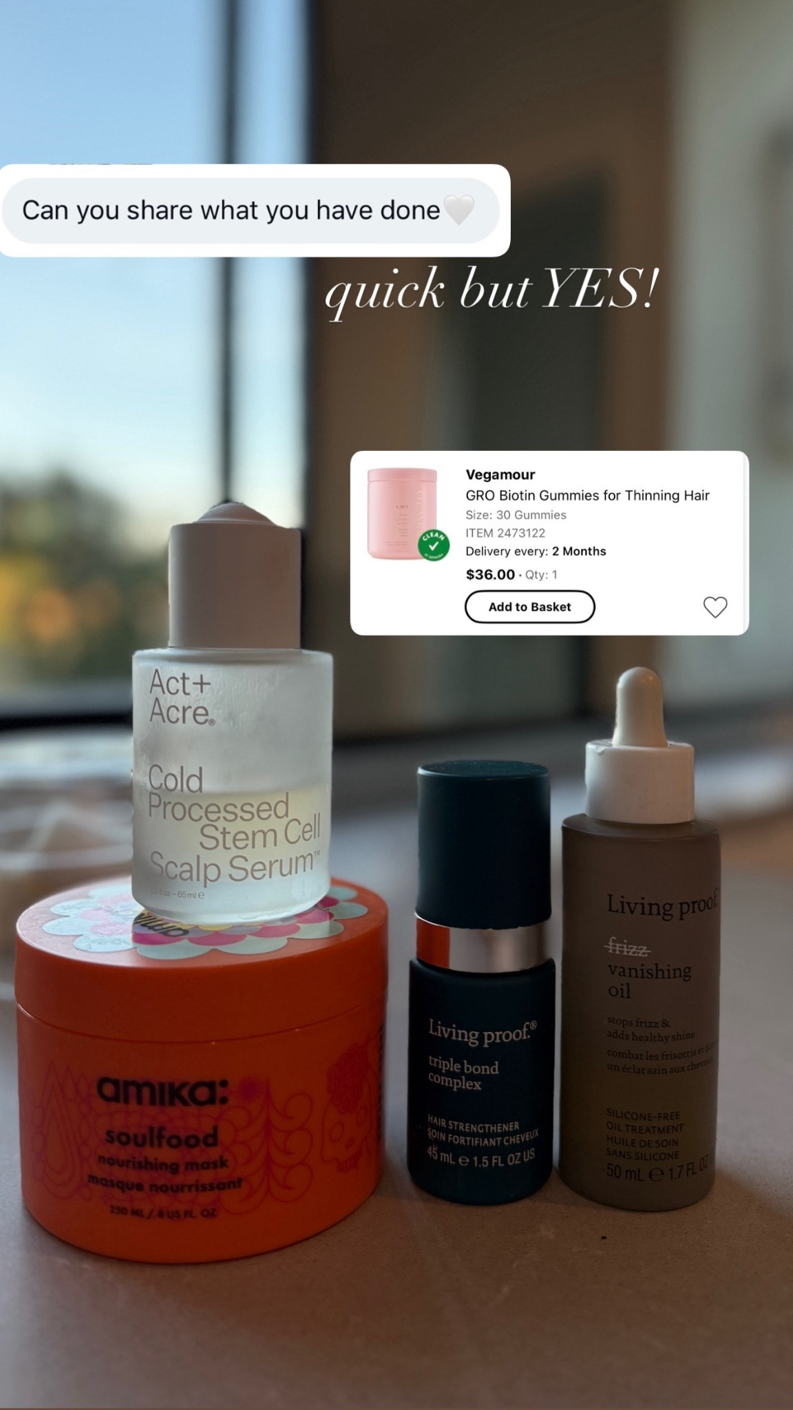 Hair regrowth/healthy hair line up! 

Amika, vegamour, living proof, act + acre, Dyson, dreame

#LTKmorningroutine #LTKselfcare #LTKOver40