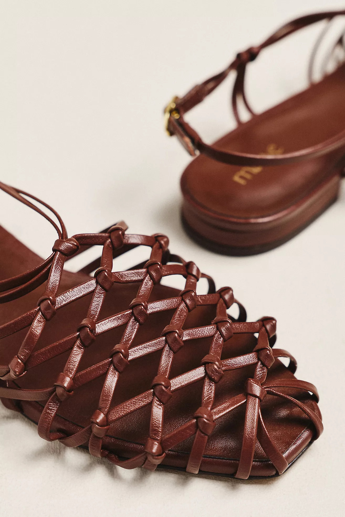 Maeve Woven Strappy Flat Sandals | Anthropologie (US)