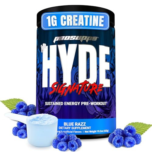 ProSupps Mr. Hyde Signature Pre Workout Powder with Creatine, Beta Alanine & Caffeine - Performance, Energy & Endurance - Clean Fitness & Gym Supplements for Men & Women (Blue Razz, 60 Servings) | Amazon (US)