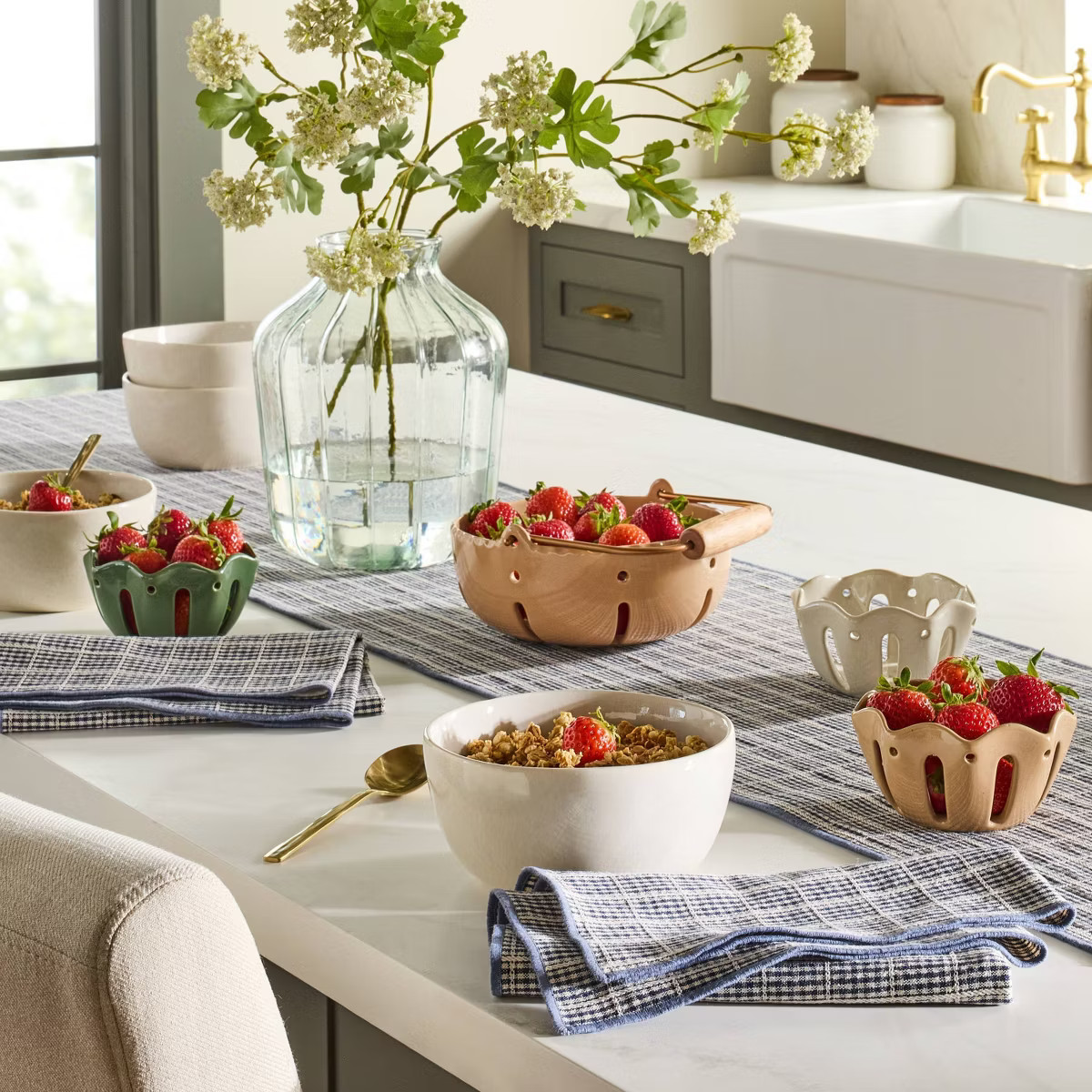 Set of 4 Plaid Cloth Napkins Navy - Hearth & Hand™ with Magnolia | Target