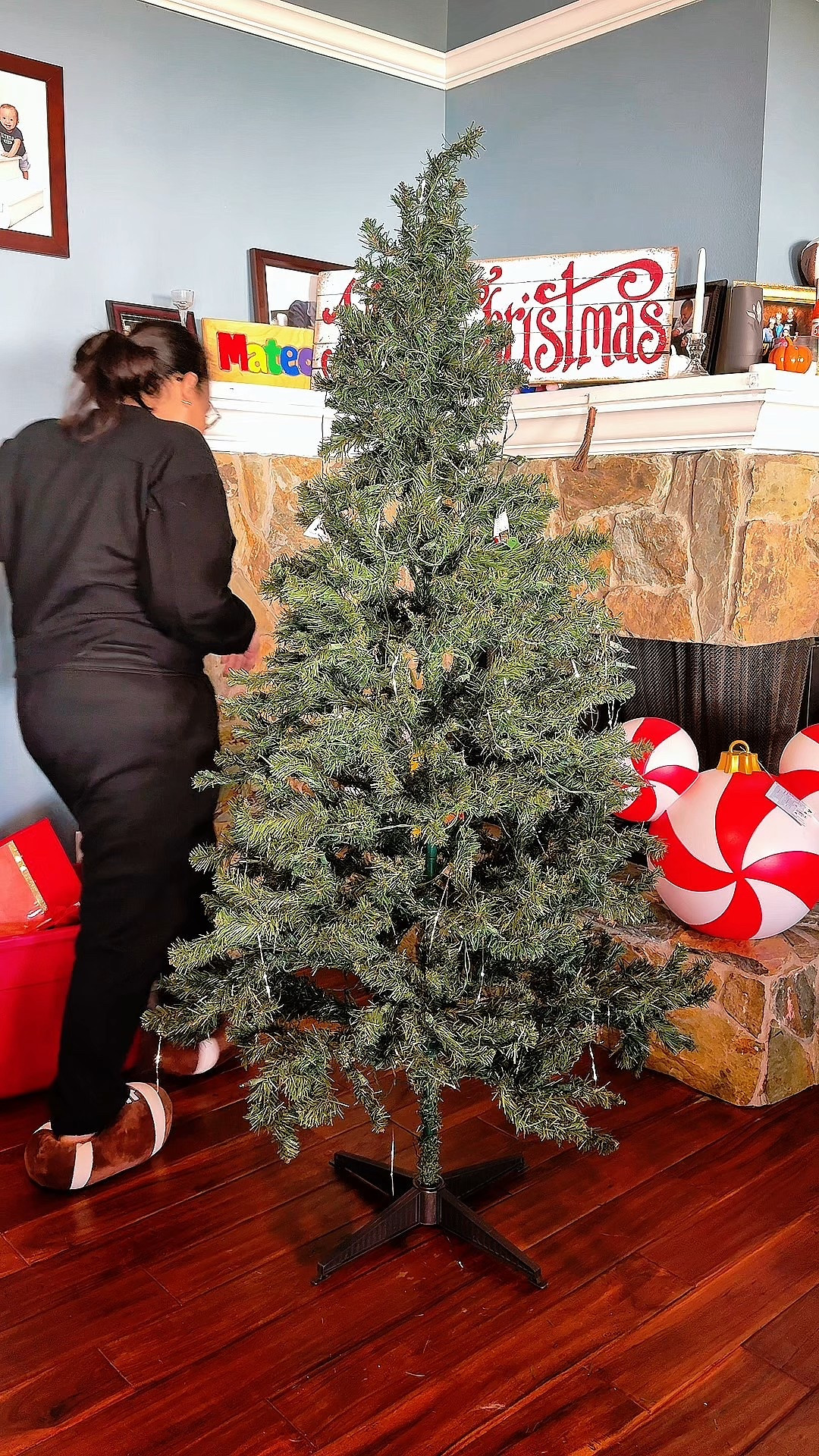 Making our Christmas tree work 😂🥰

#LTKHoliday #LTKHome #LTKSeasonal