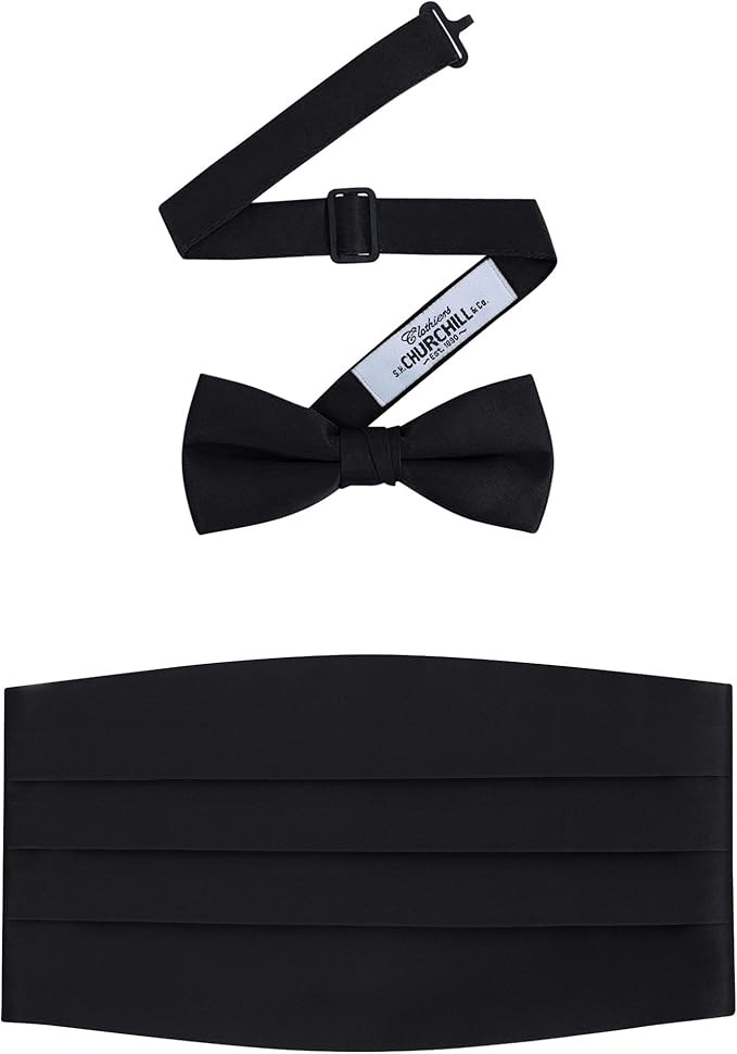 Men's Formal Satin Bowtie and Cummerbund Set | Amazon (US)
