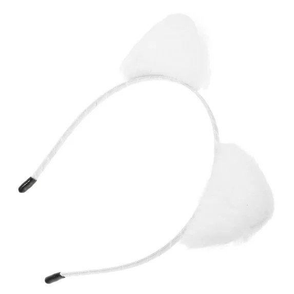 GAXIRE Skincare Headband Cat Ears Hairband White Plush 1Pack | Walmart (US)