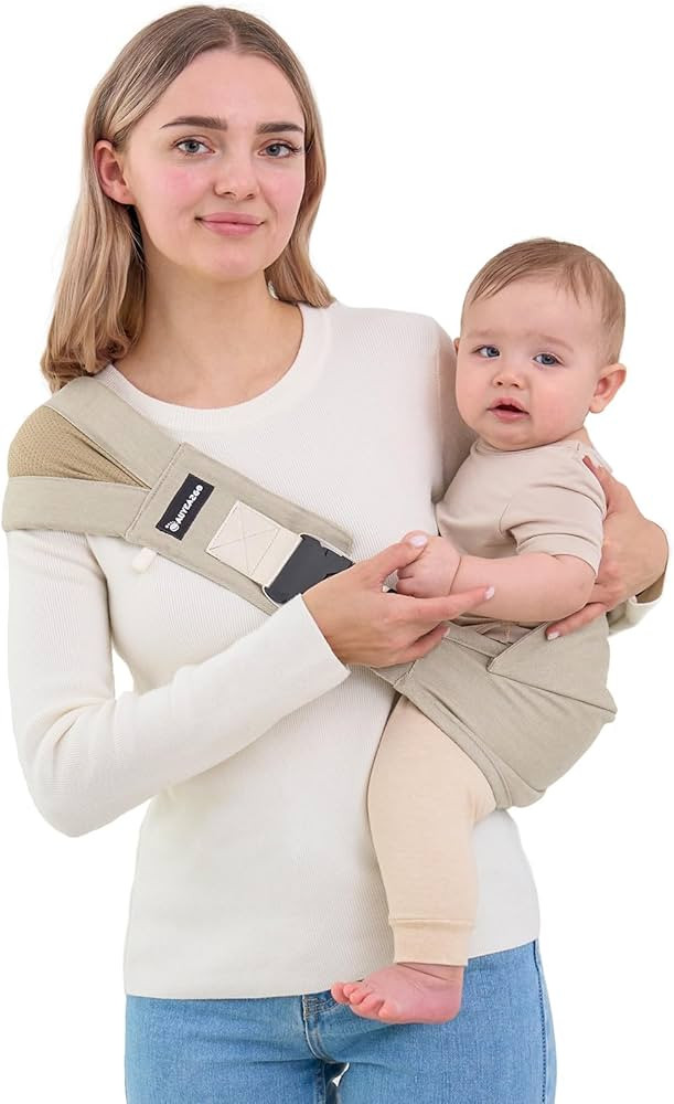 Toddler Sling Carrier - Premium Cotton, Expandable & Ergonomic, One Size Fits All, Ideal for 6-48... | Amazon (US)
