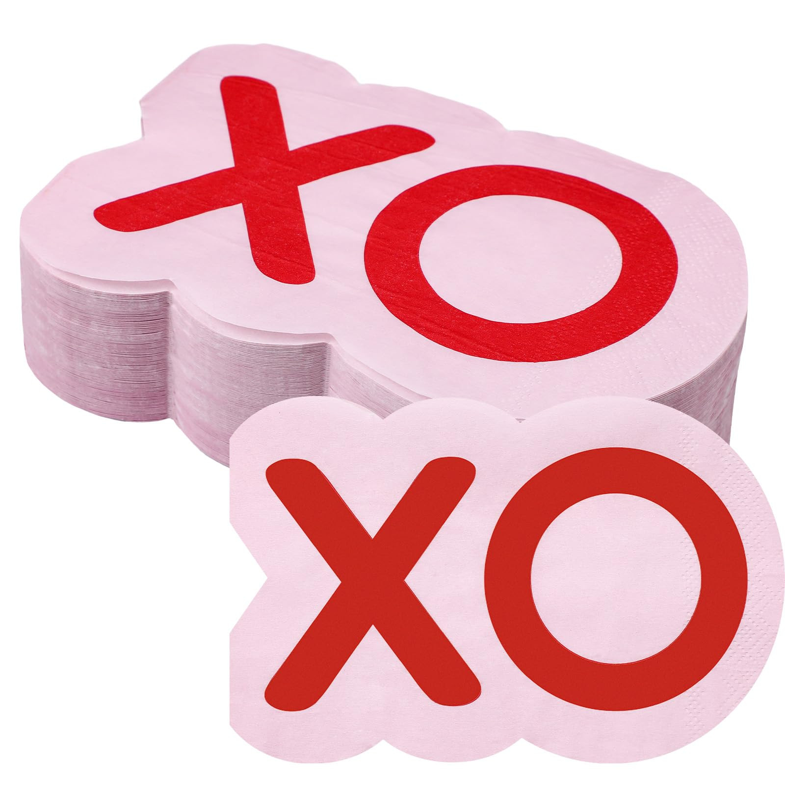 Crtiin 100 Pcs Valentine's Day Napkins Xo Shaped Design Cocktail Napkins Valentine's Day Dinner P... | Amazon (US)